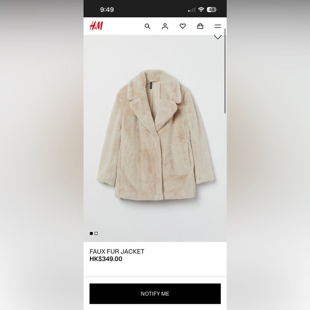 H&M FAUX FUR JACKET